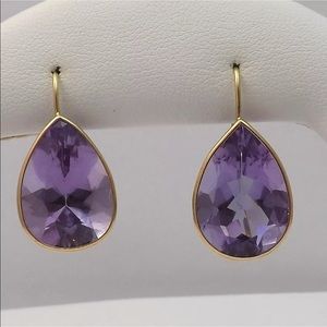 14k Amethyst earrings 13ct